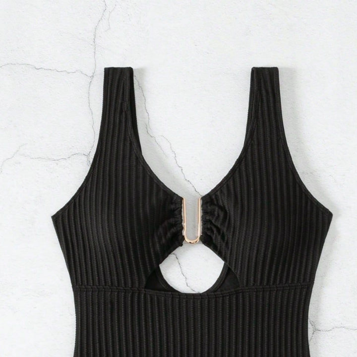 Damen Einteiler Badeanzug mit modischen Cut-Outs und elegantem Ringdetail Drune