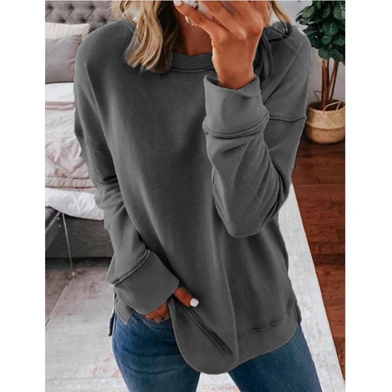 Damen Kreatives Sweatshirt mit Farbklecks-Design Drune