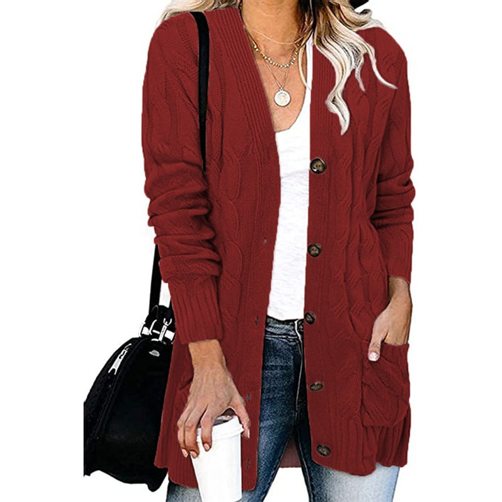 Damen Strickjacke mit Zopfdesign und praktischen Taschen Drune
