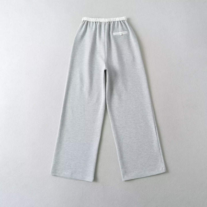 Damen gemütliche Sweatpants mit elastischem Bund und seitlichen Taschen Drune