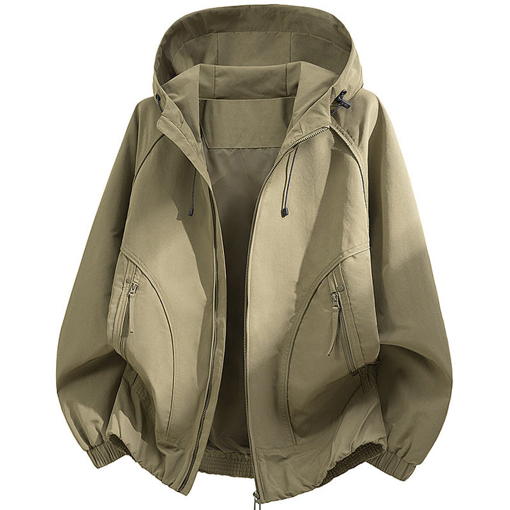 Herren technische Kapuzen-Softshelljacke mit verstellbarer Kapuze und Utility-Taschen Drune