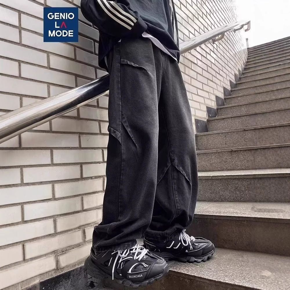 Herren Weitgeschnittene Cargo-Jeans Drune
