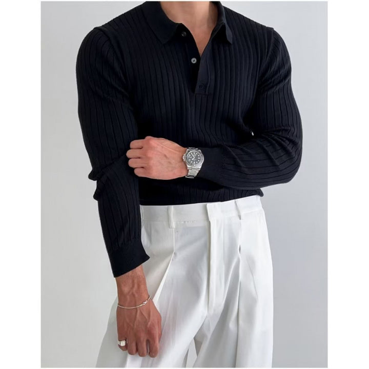 Herren Elegantes Feinstrick-Polohemd Drune