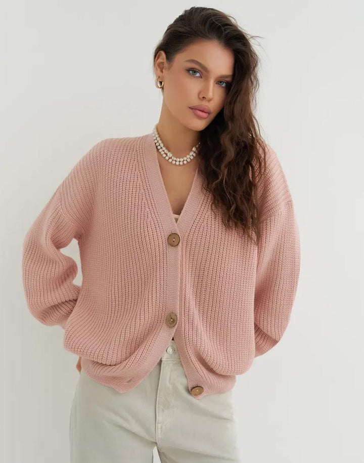 Damen lässiger Strickcardigan Drune