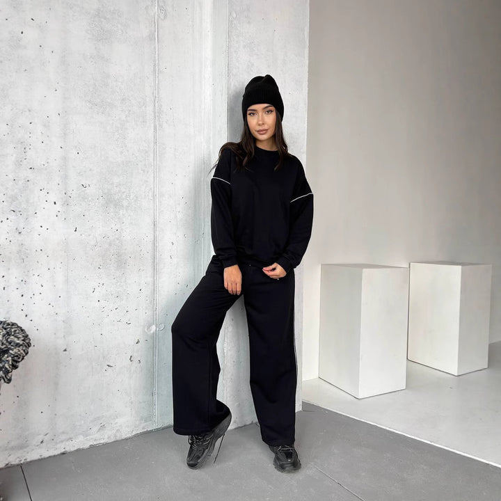 Damen Sportliches und bequemes Sweatshirt-Pants-Set Drune