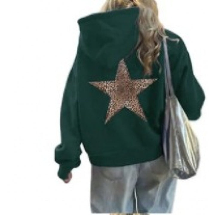 Damen Kapuzenpullover mit glitzerndem Sternmotiv Drune