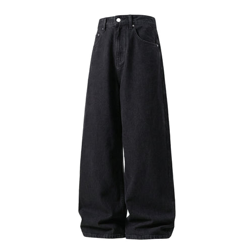 Damen Hochgeschnittene Ultraweite Denim Palazzohose mit Five‑Pocket‑Schnitt Drune
