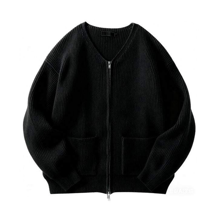 Damen Modische Strickjacke mit Reißverschluss Drune