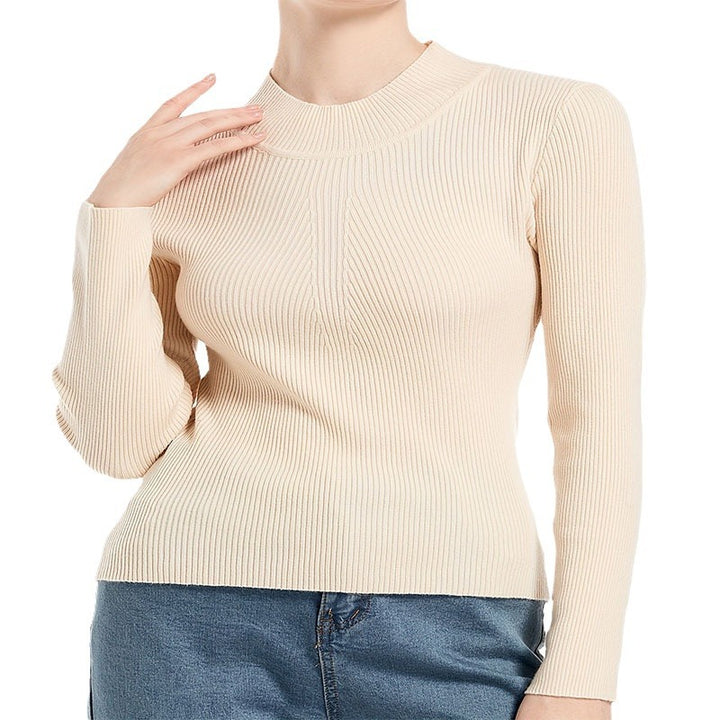 Damen Feinstrickoberteil mit elegantem Rollkragen und Rippstruktur Drune