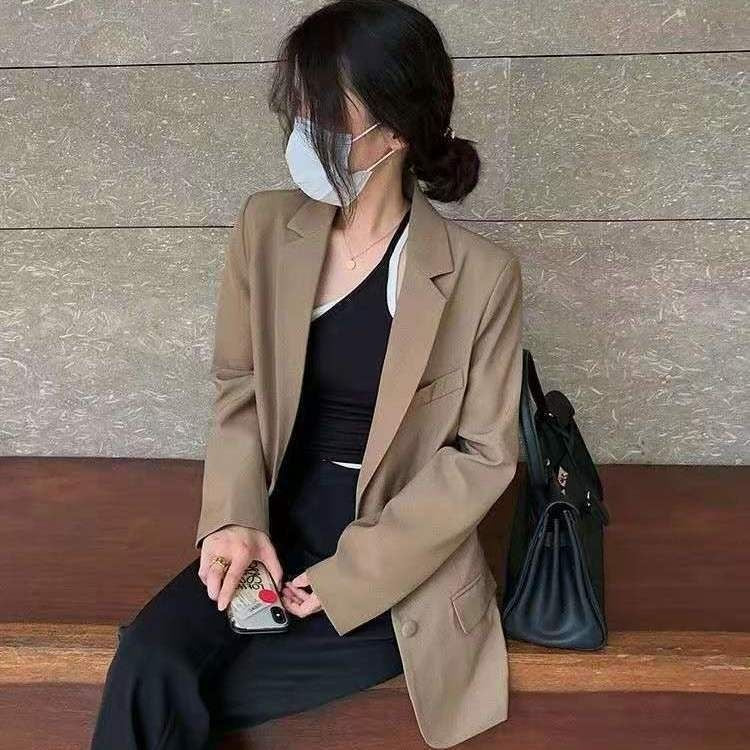 Damen Modischer Oversized-Blazer Drune
