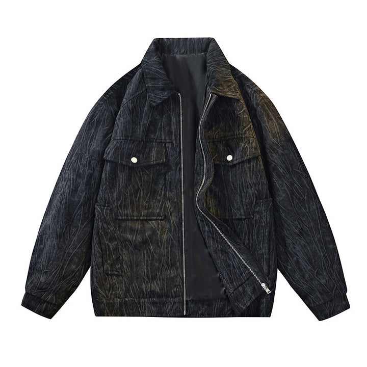 Herren Coole Utility-Jacke mit aufwendig strukturiertem Stoff Drune
