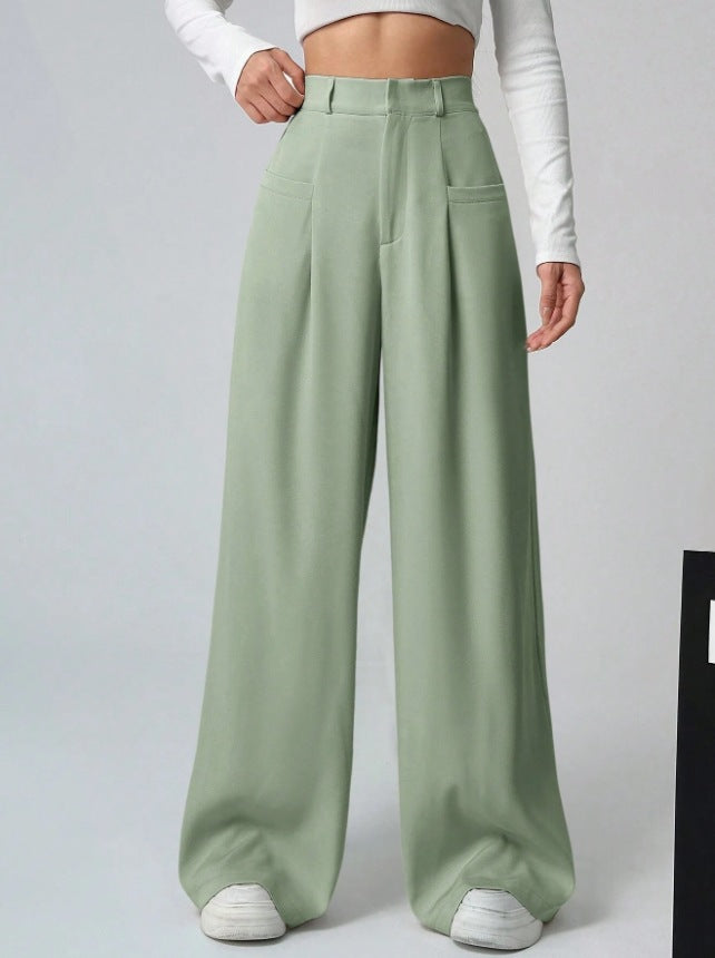 Damen Weite Bundfaltenhose Drune