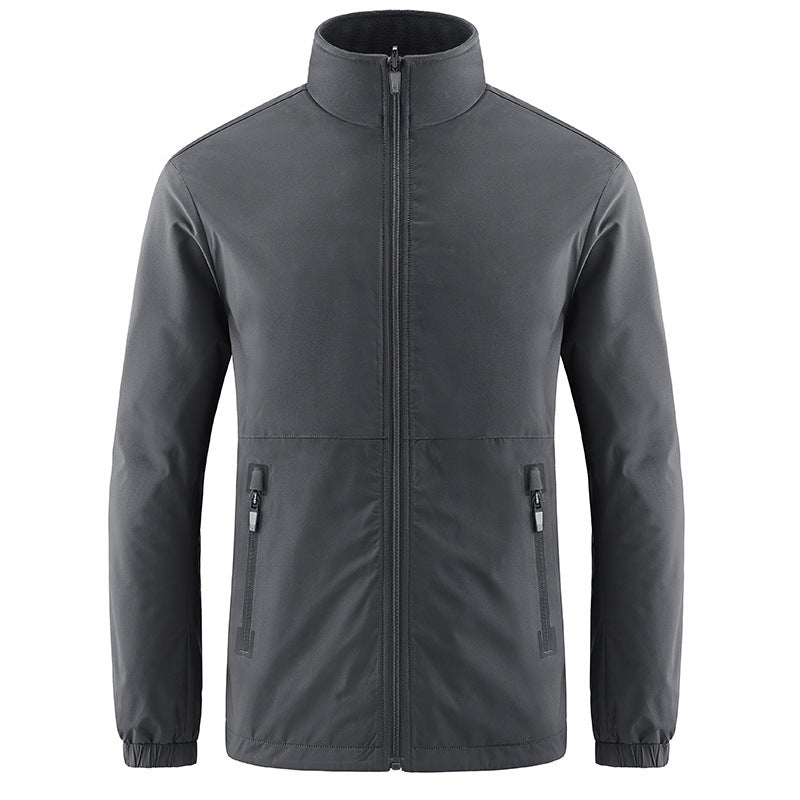 Herren Softshelljacke mit hohem Stehkragen und wasserabweisender Oberfläche Drune