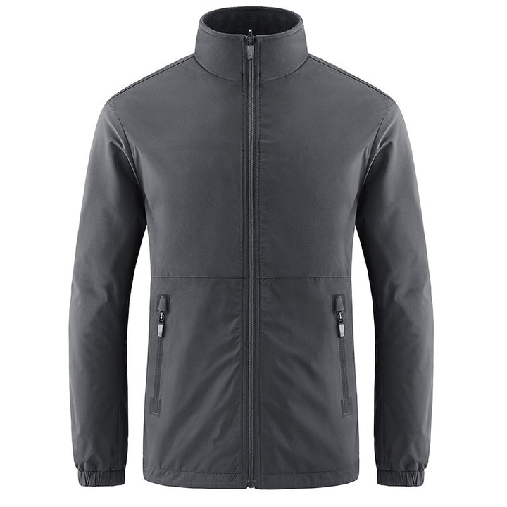 Herren Softshelljacke mit hohem Stehkragen und wasserabweisender Oberfläche Drune