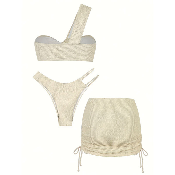 Damen Bikini-Set mit stylischer Raffstruktur und verstellbaren Trägern Drune