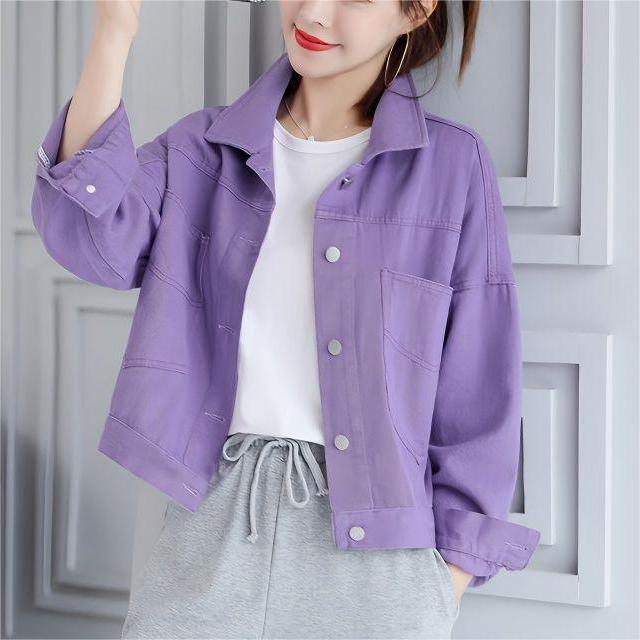 Damen lässige Oversized-Denimjacke Drune