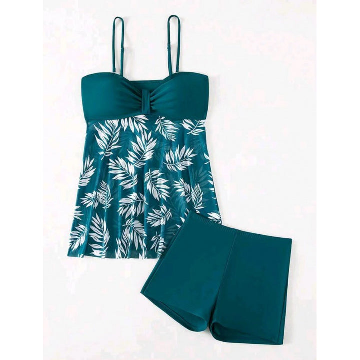 Damen Tankini-Set mit floralem Design und sportlichen Shorts Drune