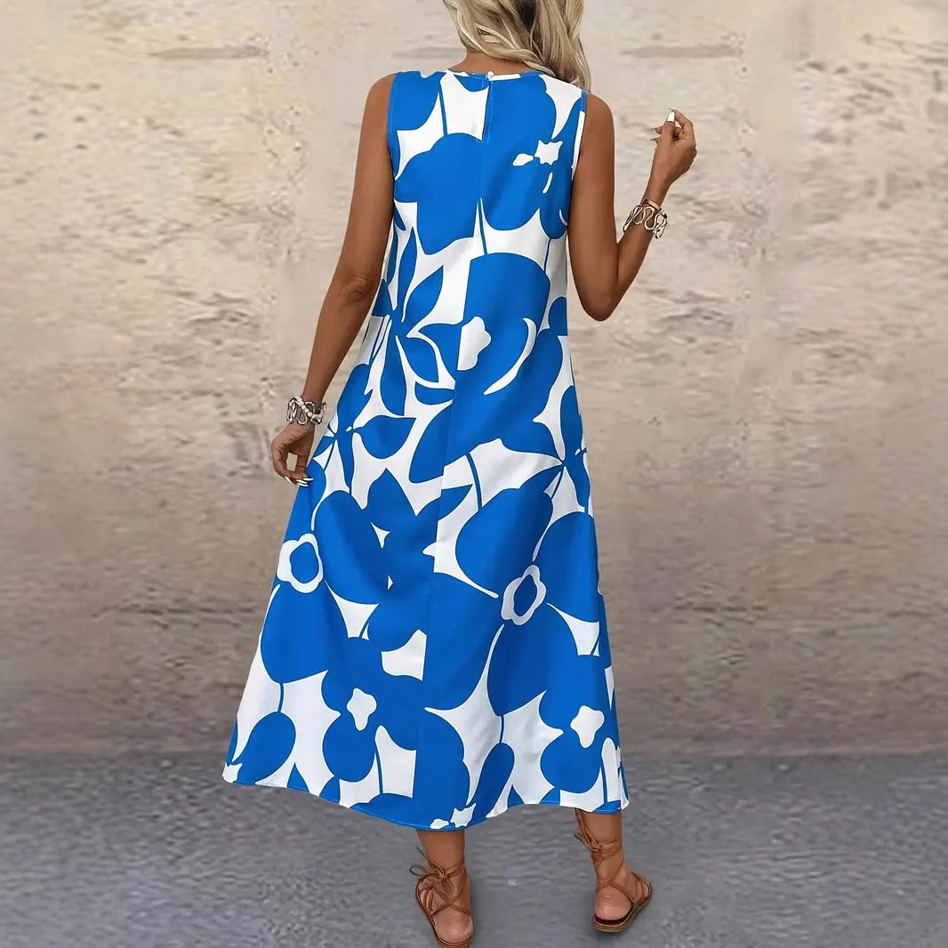 Damen Maxikleid mit floralem Muster Drune