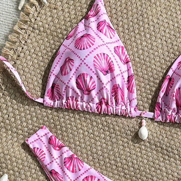 Damen Triangel-Bikini mit Muschelmotiv Drune