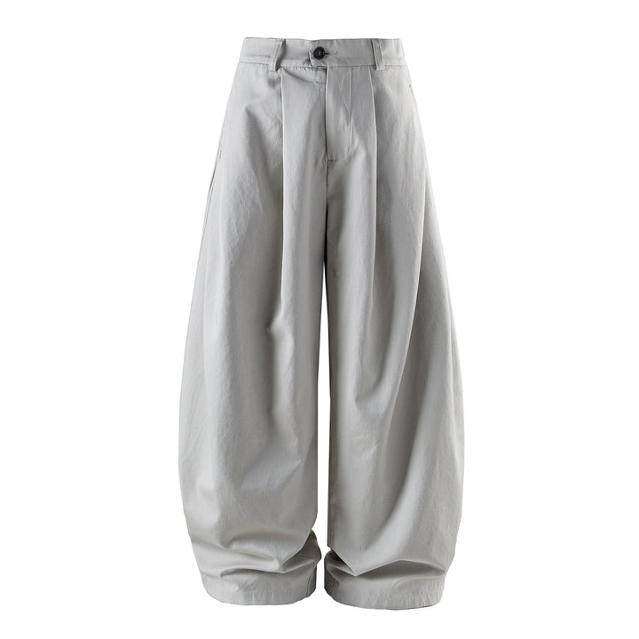 Damen weite High‑Waist‑Culotte mit Kellerfalte und verkürztem Bein Drune
