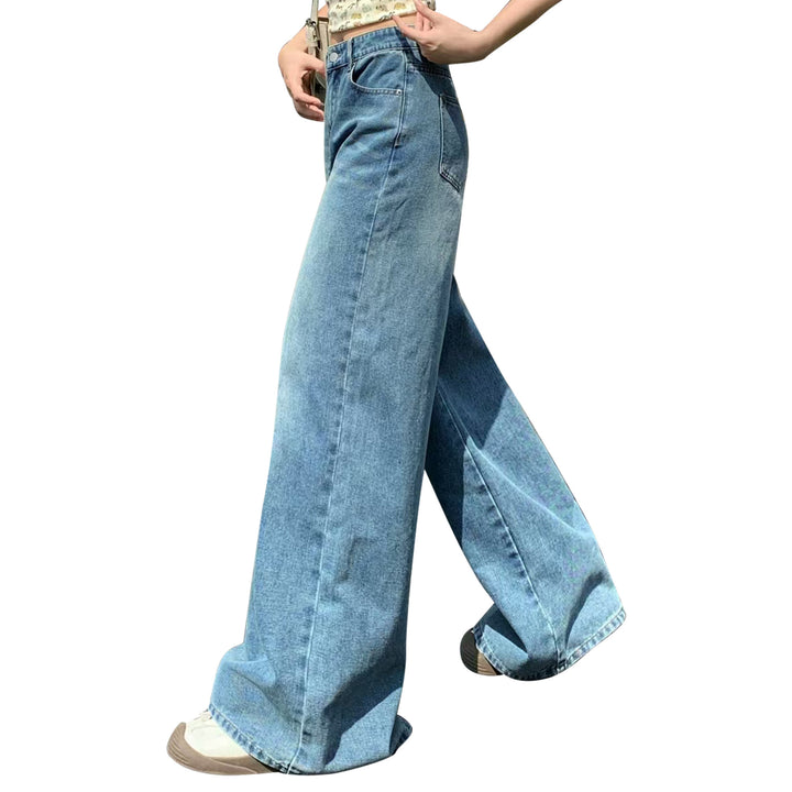 Damen Extraweite High-Waist Palazzo-Jeans aus Denim Drune