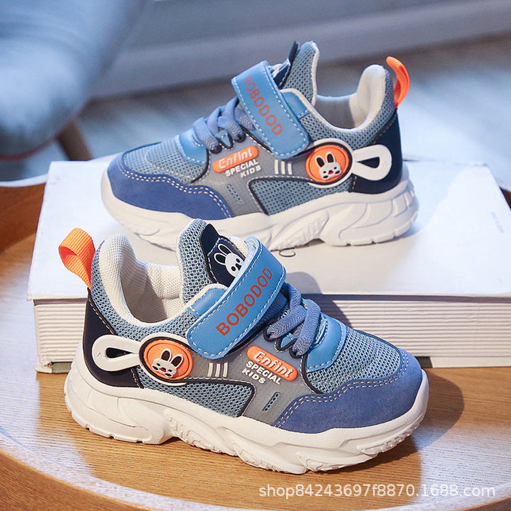 Damen Sportliche Kindersneaker mit verstellbarem Klettverschluss und niedlichem Tiermotiv Drune