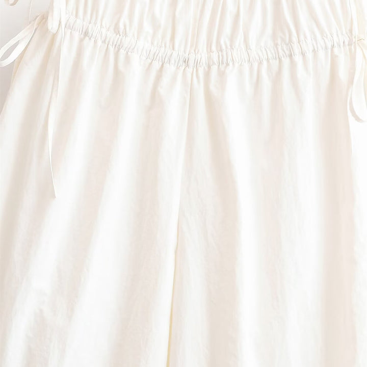 Damen weite Culotte mit elastischem Bund und verstellbarem Bindeband Drune