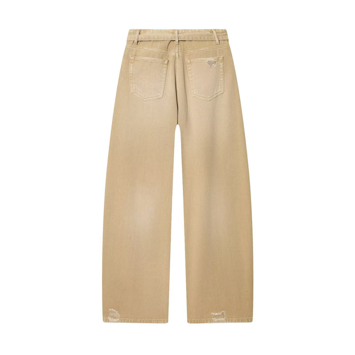 Damen 10+ hochtaillierte weite Culotte-Jeans mit lässiger Used-Optik und gekürztem Bein Drune