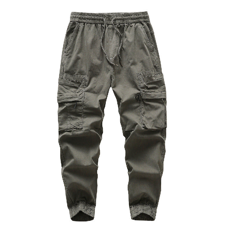 Herren Robust-Canvas Cargo-Jogger mit elastischem Komfortbund, Sicherheits-Pattentaschen und Knieabnähern Drune