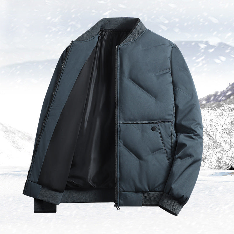 Herren isolierte Quilted-Bomberjacke mit Softshell-Außenmaterial, wärmender Thermofütterung und Druckknopf-Eingrifftaschen Drune