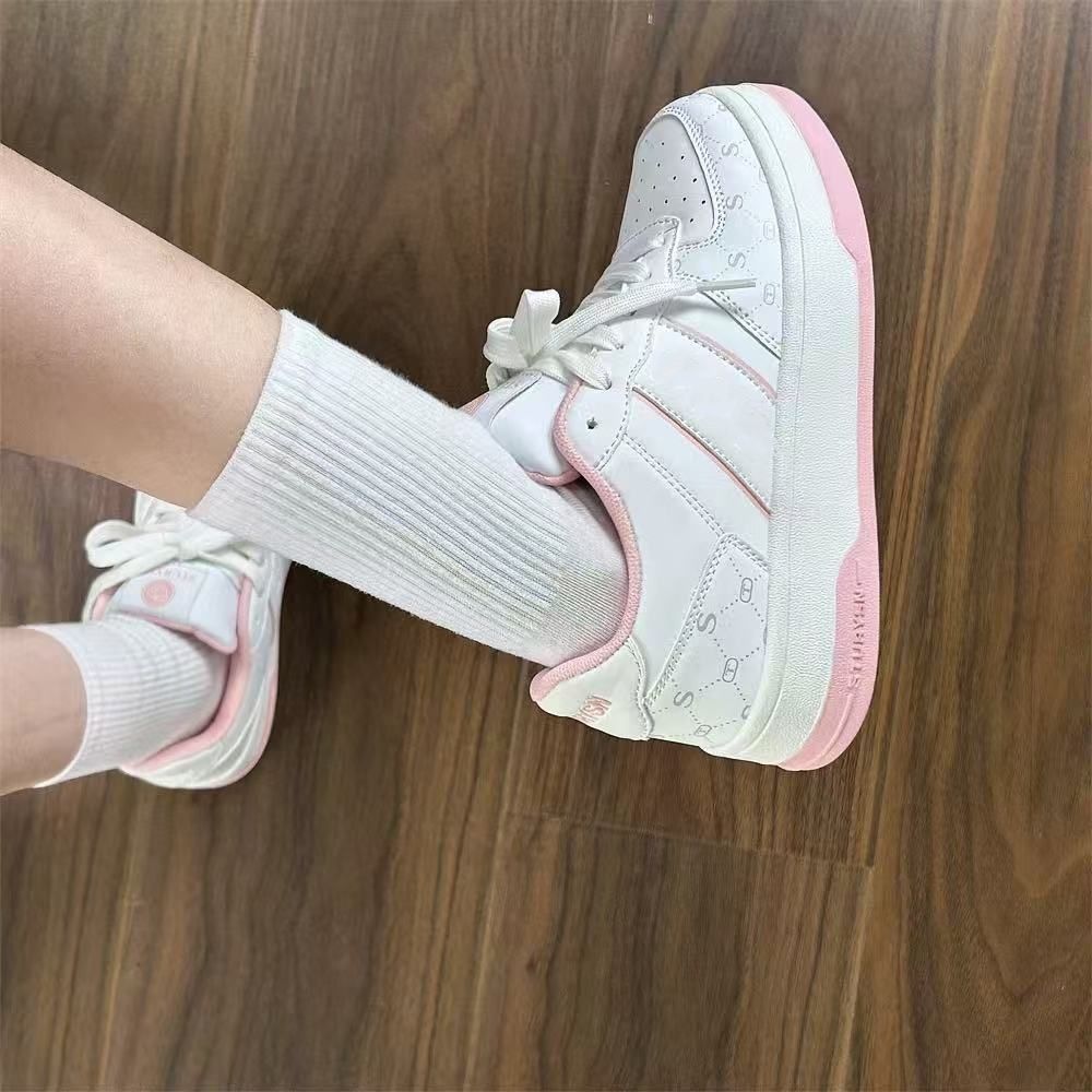 Damen Sportliche Sneakers mit dickem Komfort-Fußbett und atmungsaktiver Oberflächenstruktur Drune
