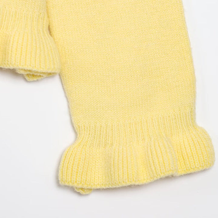 Damen Strickjacke mit eleganten Rüschendetails und Knopfverschluss Drune