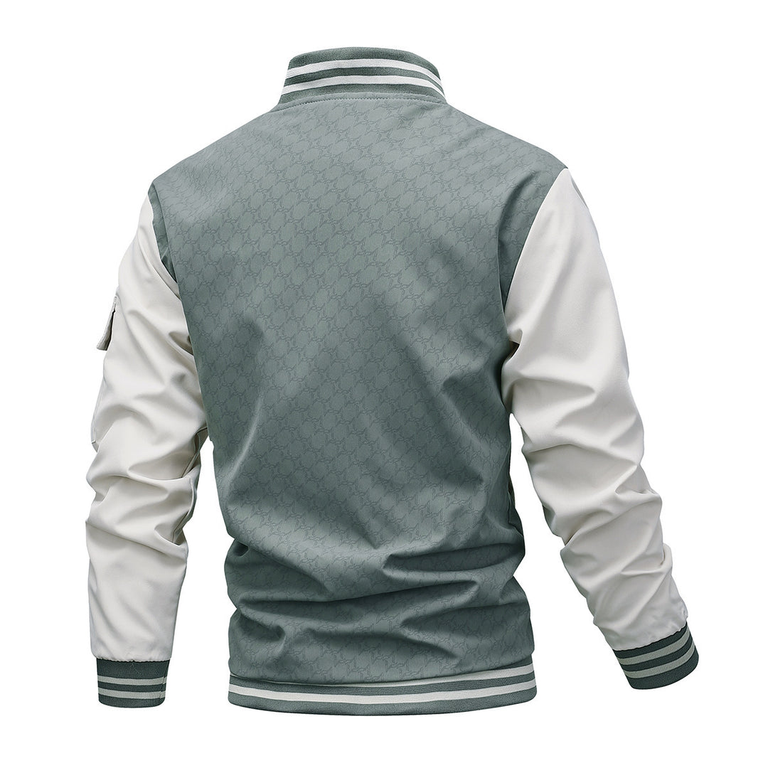 Herren Modische Bomberjacke mit Stehkragen Drune