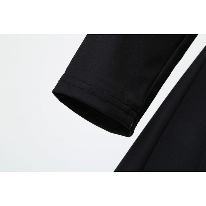 Damen Festliches A-Linien-Kleid mit Weihnachtsprint, Langarm und ausgestelltem Rock Drune