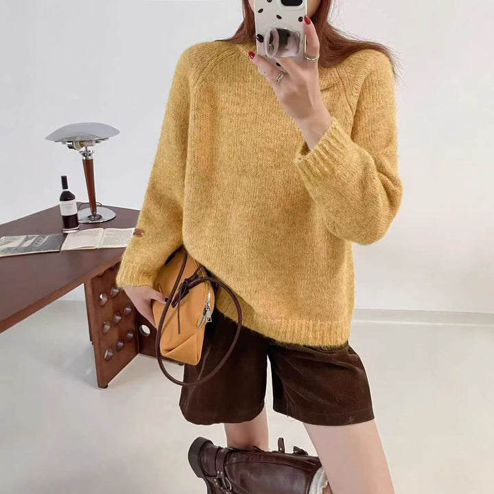 Damen weicher Strickpullover mit lässigem Schnitt Drune