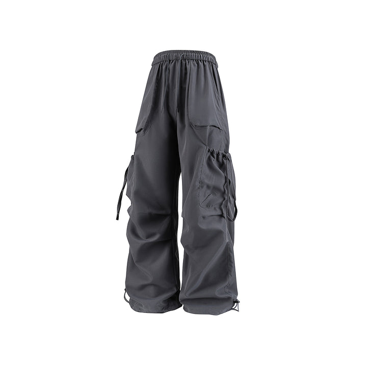 Herren Oversized Cargo‑Bundhose im Baggy‑Utility‑Cut mit Elastikbund, Klapptaschen und verstellbaren Saumabschlüssen Drune