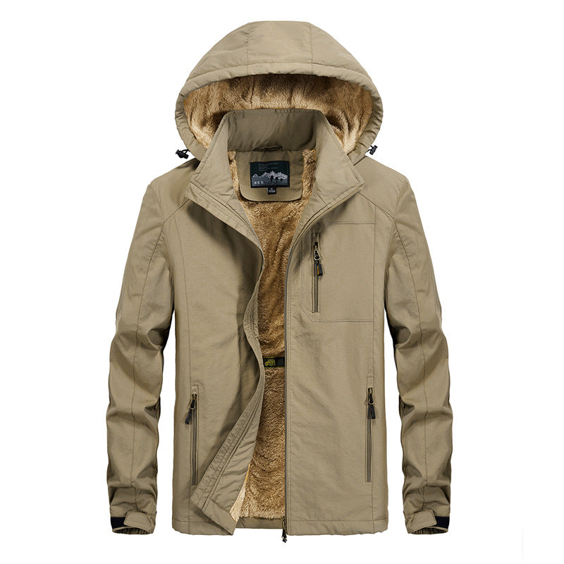 Herren Funktionale Outdoorjacke mit warmem Fleecefutter Drune