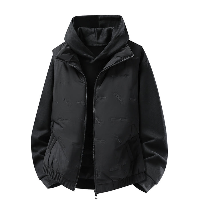 Herren Steppweste im urbanen Layering-Look mit Reißverschluss, elastischem Saum & Eingrifftaschen Drune