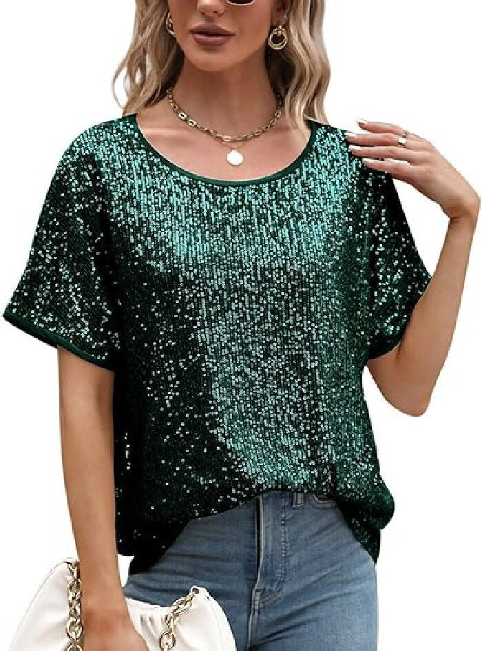 Damen Funktionsshirt mit eleganten Pailletten und lässigem Schnitt Drune