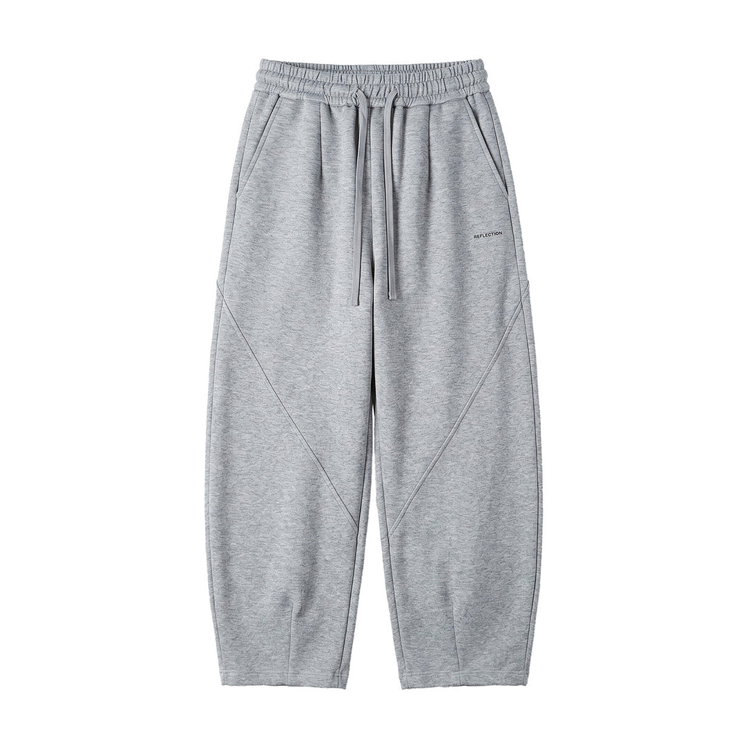 Herren Locker geschnittene Jogginghose mit Tunnelzug, Zierrnähten und Eingrifftaschen Drune