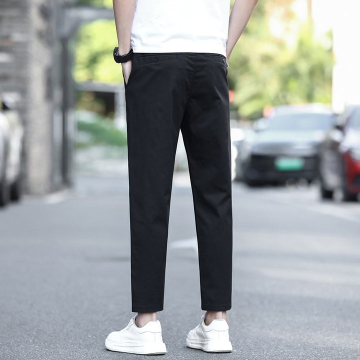 Herren Modische Chino-Hose mit elastischem Bund Drune