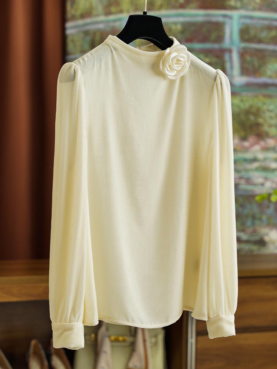 Damen Elegante Bluse mit Rüschen-Detail Drune