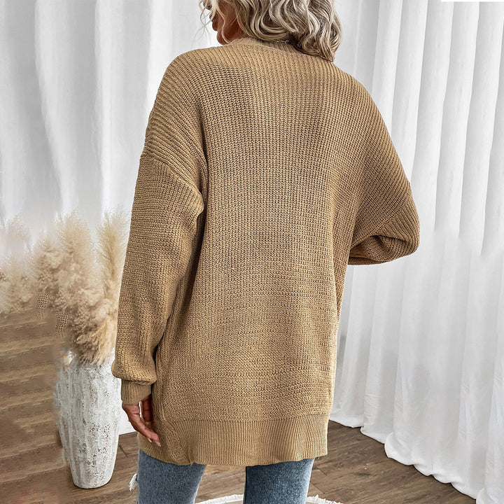 Damen Grobstrick Cardigan mit elegantem Zopfmuster und modernen Akzenten Drune