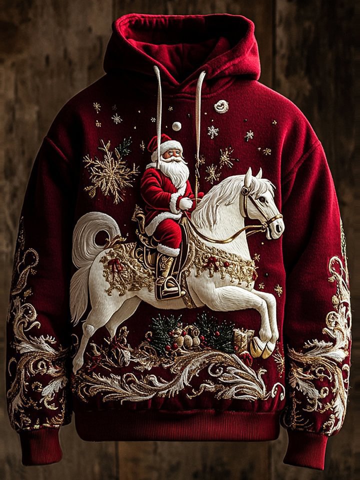 Damen Kreativer Kapuzenpullover mit Skelett- und Weihnachtsmotiv Drune