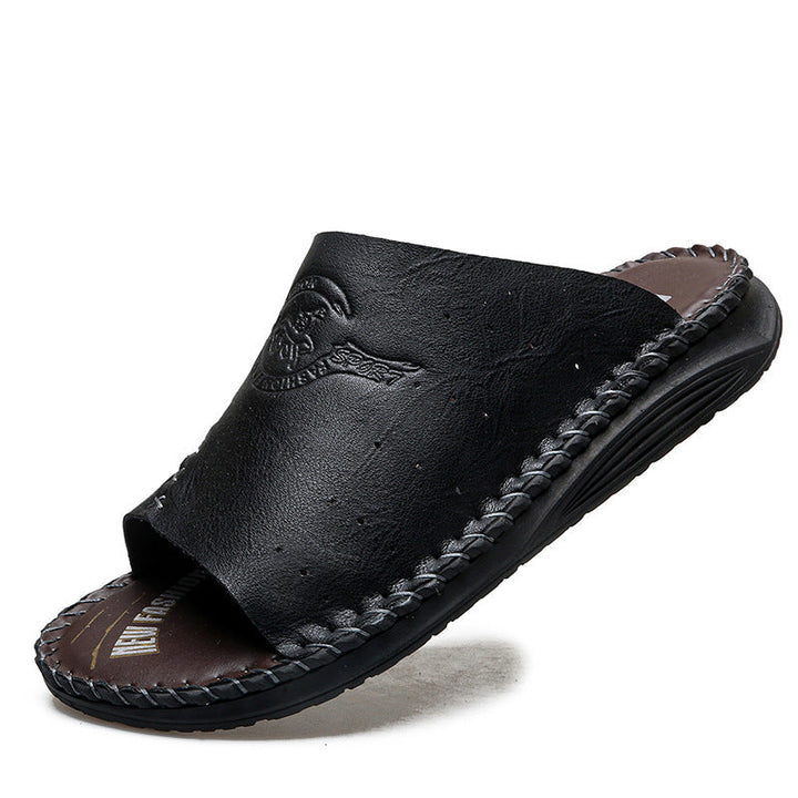 Herren Komfortable und atmungsaktive Ledersandalen Drune