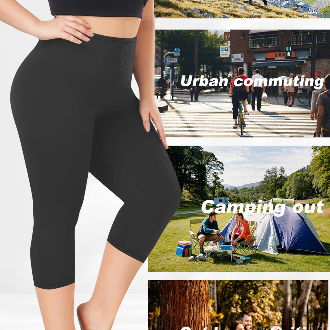 Damen Capri-Biker-Shorts mit hohem Bund und stützender Kompression Drune