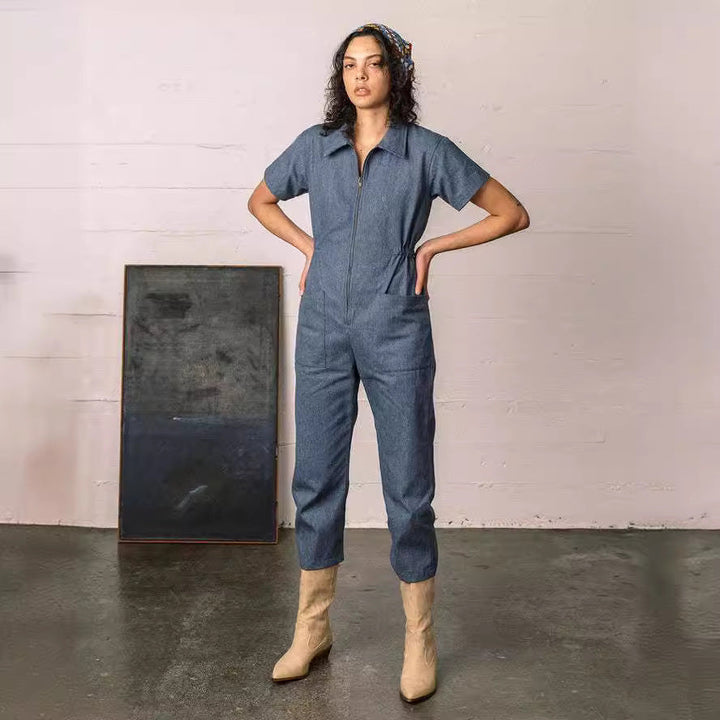 Damen legerer Jumpsuit mit praktischen Taschen und Reißverschluss Drune