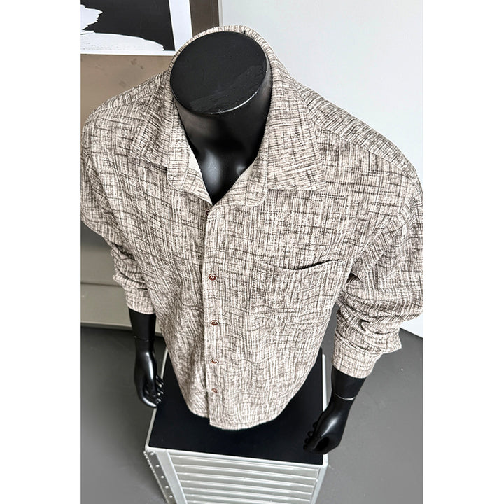 Herren Lässige Langarm-Hemdjacke Drune