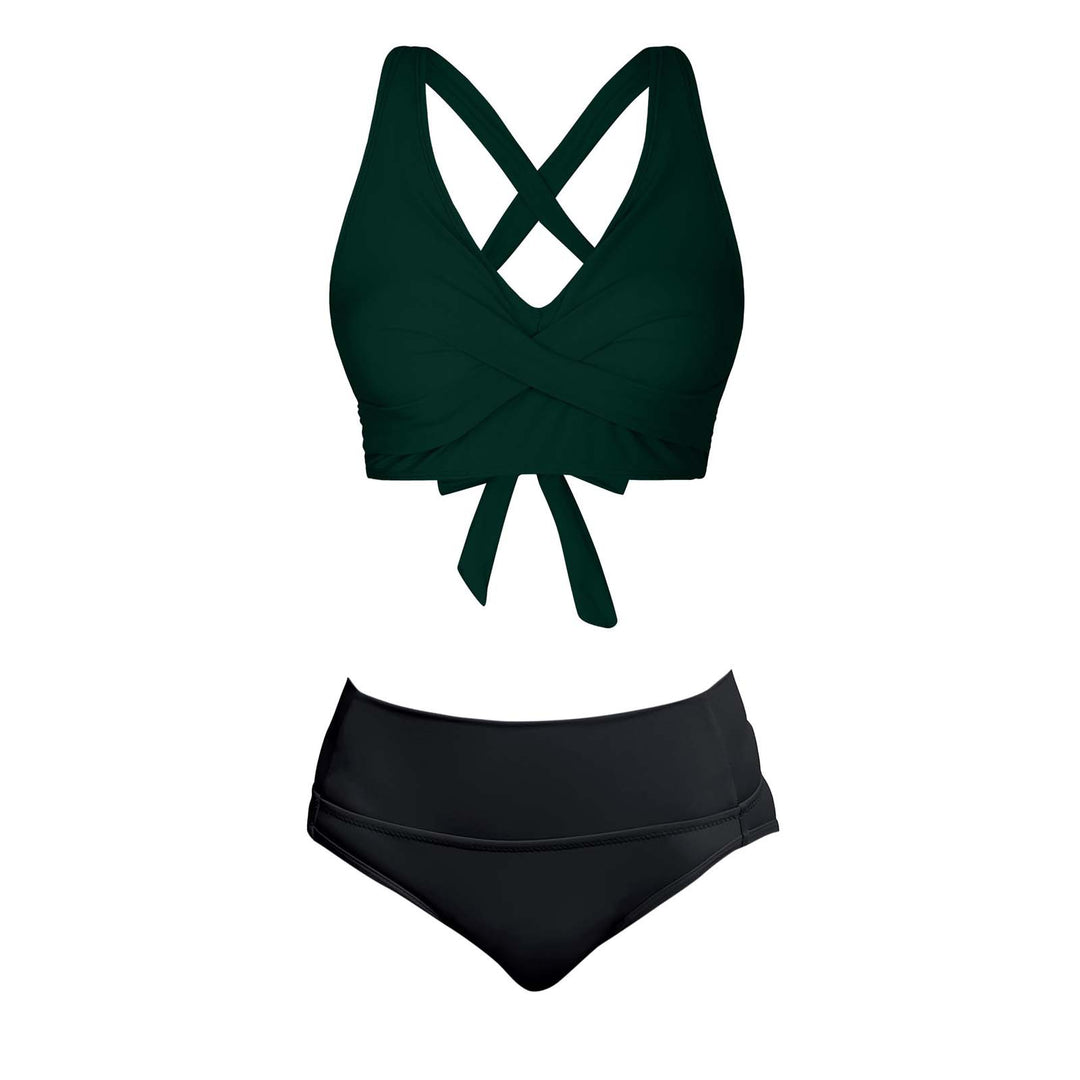Damen Zweiteiliger Badeanzug mit floralem Design Drune