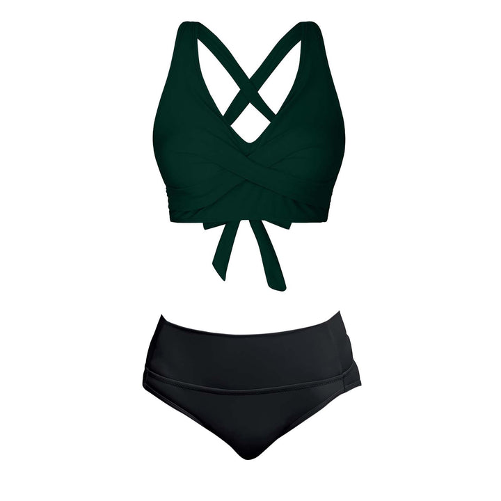 Damen Zweiteiliger Badeanzug mit floralem Design Drune